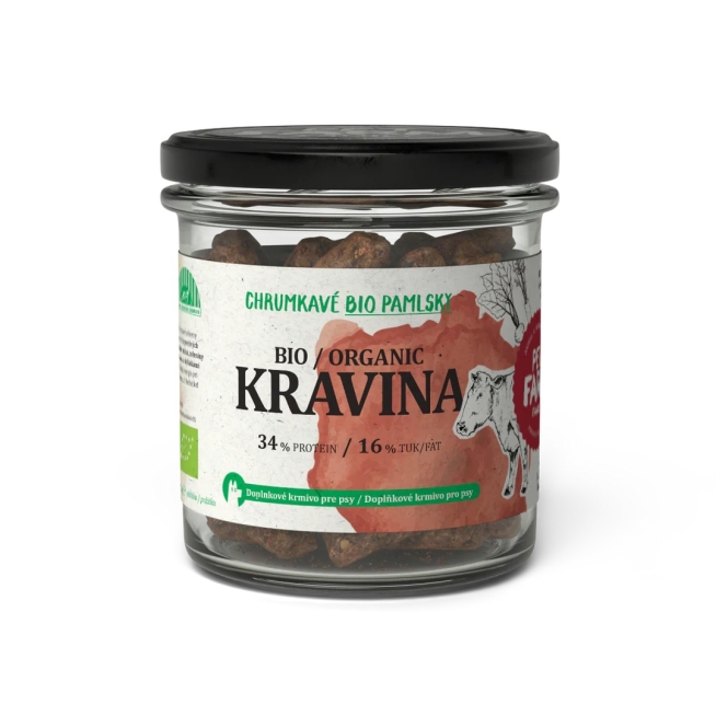 Pet Farm Family BIO Křupavé pamlsky Kravina 110 g